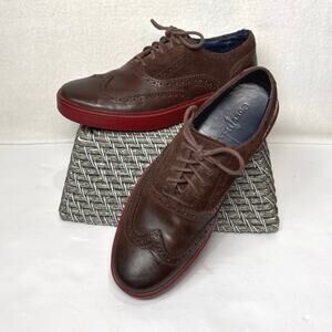Cole Haan Shoes Mens 9M Brown Bergen Wingtip Oxford Red Sole Lace Up